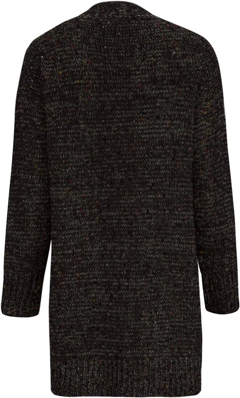 2024 Chunky Cardigan For Women Casual Loose Knitted Open Front Cardigans Fashion Trendy Long Sleeve Sweater Cardigan