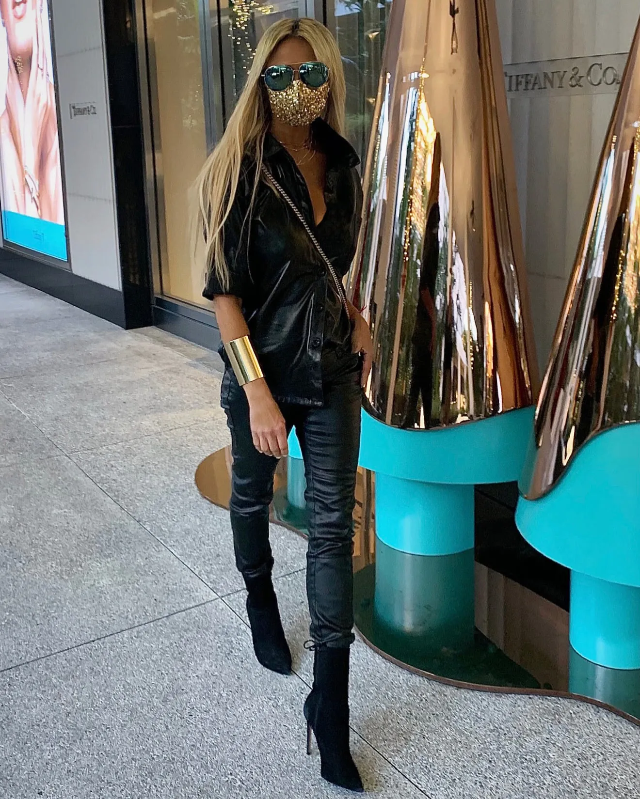 86 Black Vegan Leather Jean Pants - The Bond Street