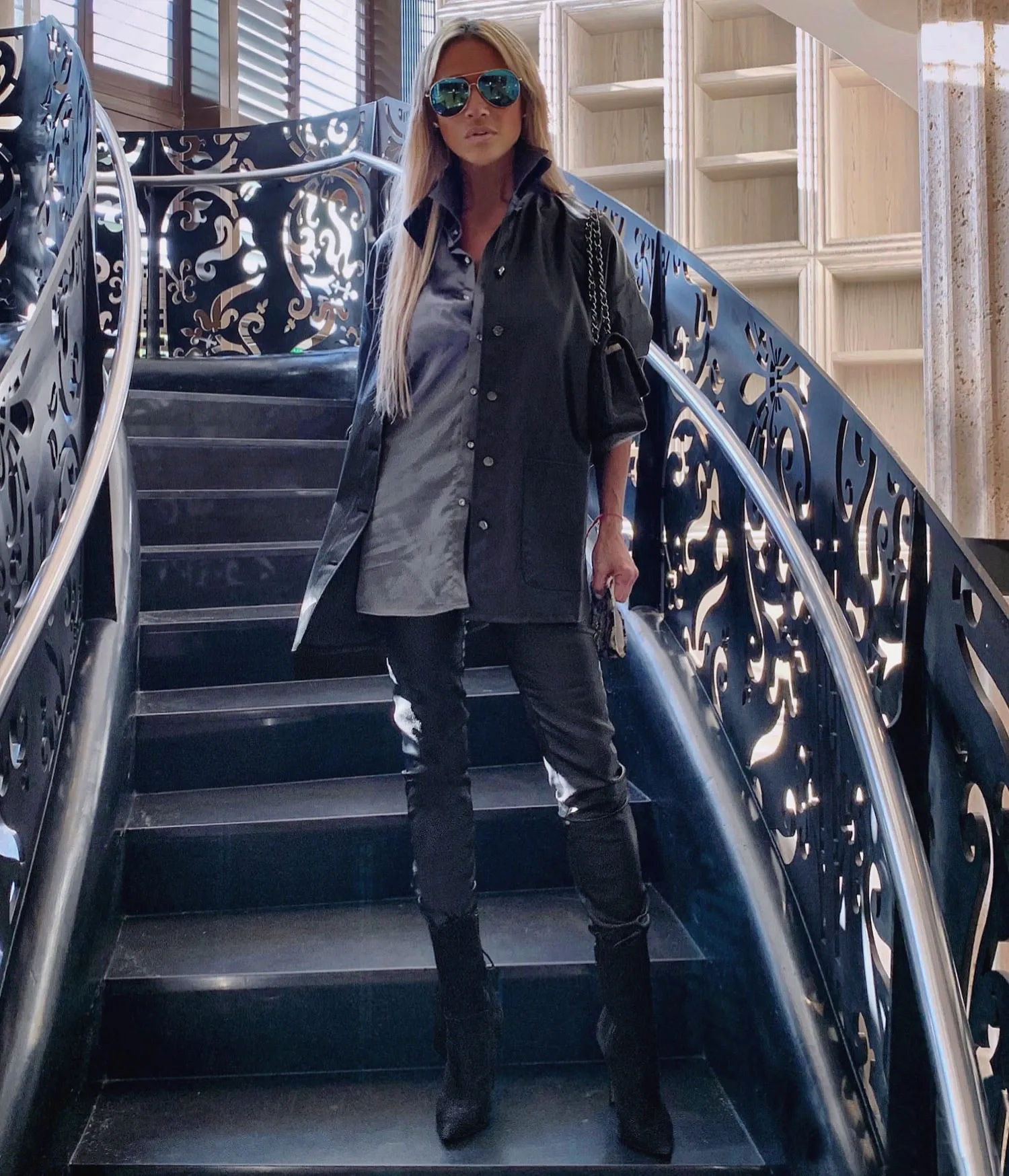 86 Black Vegan Leather Jean Pants - The Bond Street