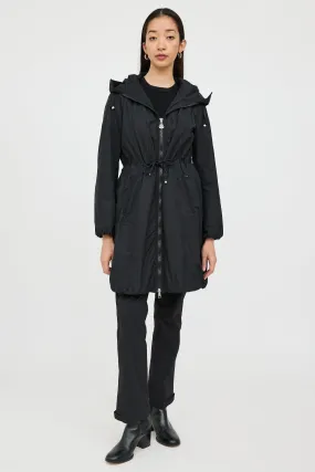 Black Neombre Hooded Nylon Coat