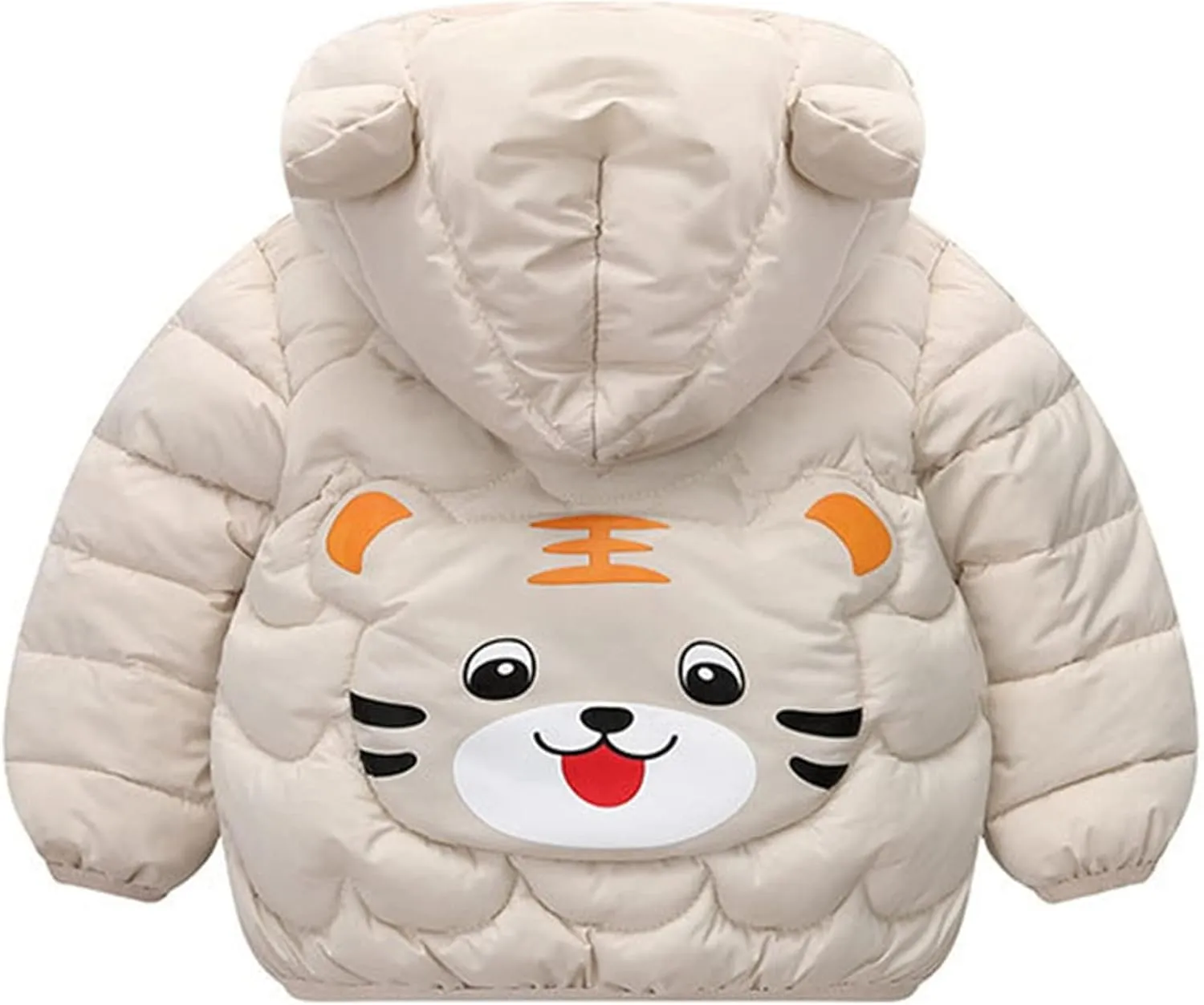 Boys Girls Down Puffer Jacket Cute Lightweight Long Sleeve Winter Coats Kids Casual Fall Warm Hooded Zipper Outwear