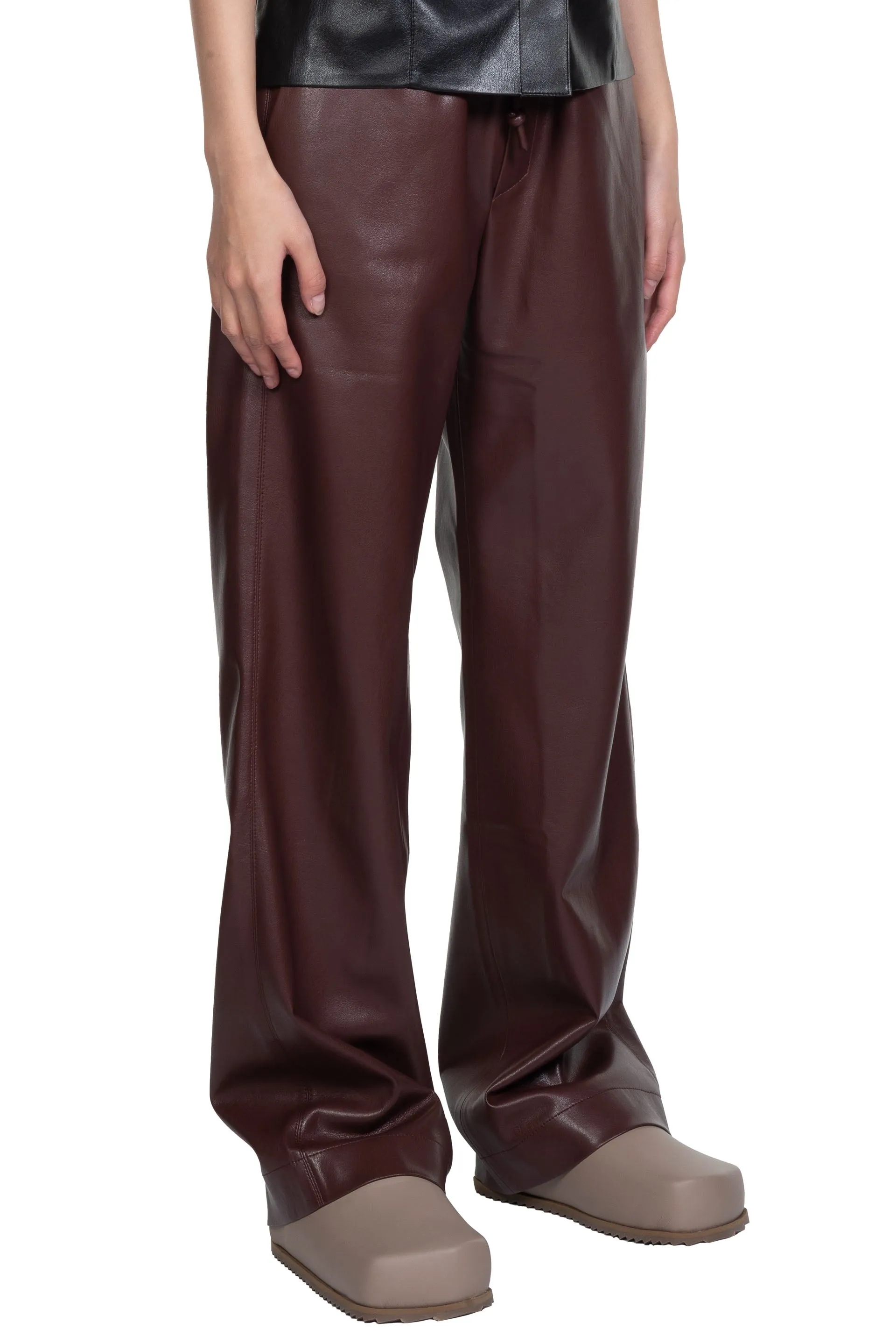 Calie Alt-Leather Pants Plum Chutney