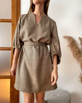 CHECKED MINI DRESS