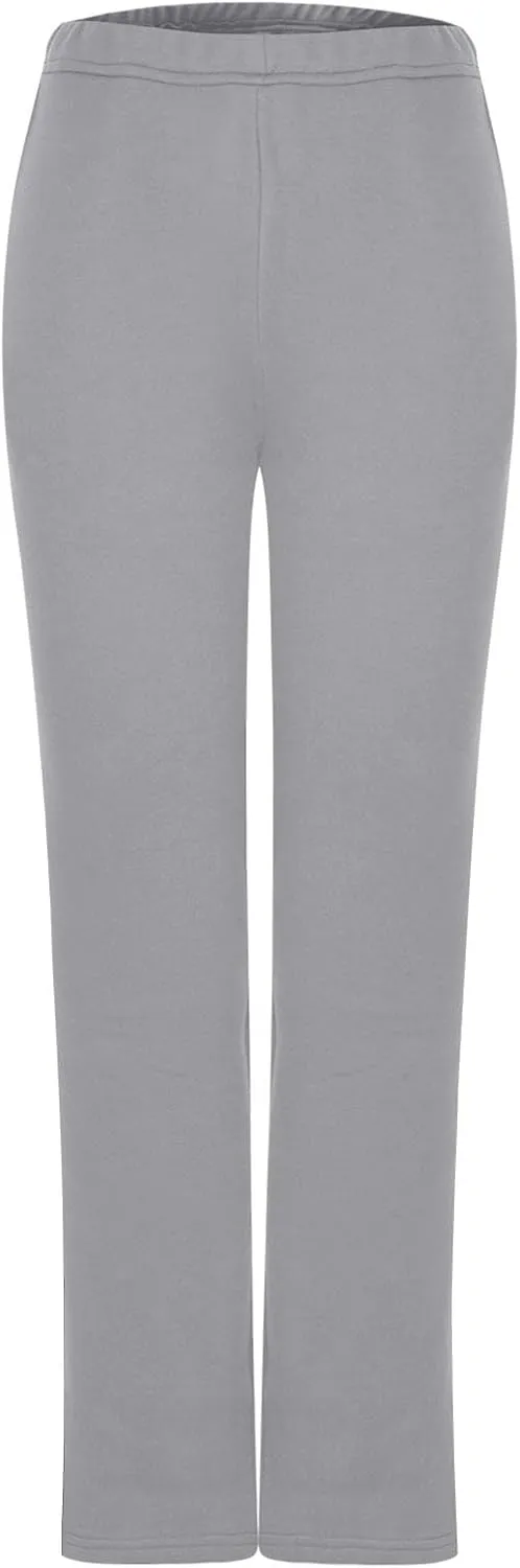 Comfy Straight Leg Pants for Women High Waisted Solid Color Lounge Trousers Pants with Pockets Casual Sweatpants