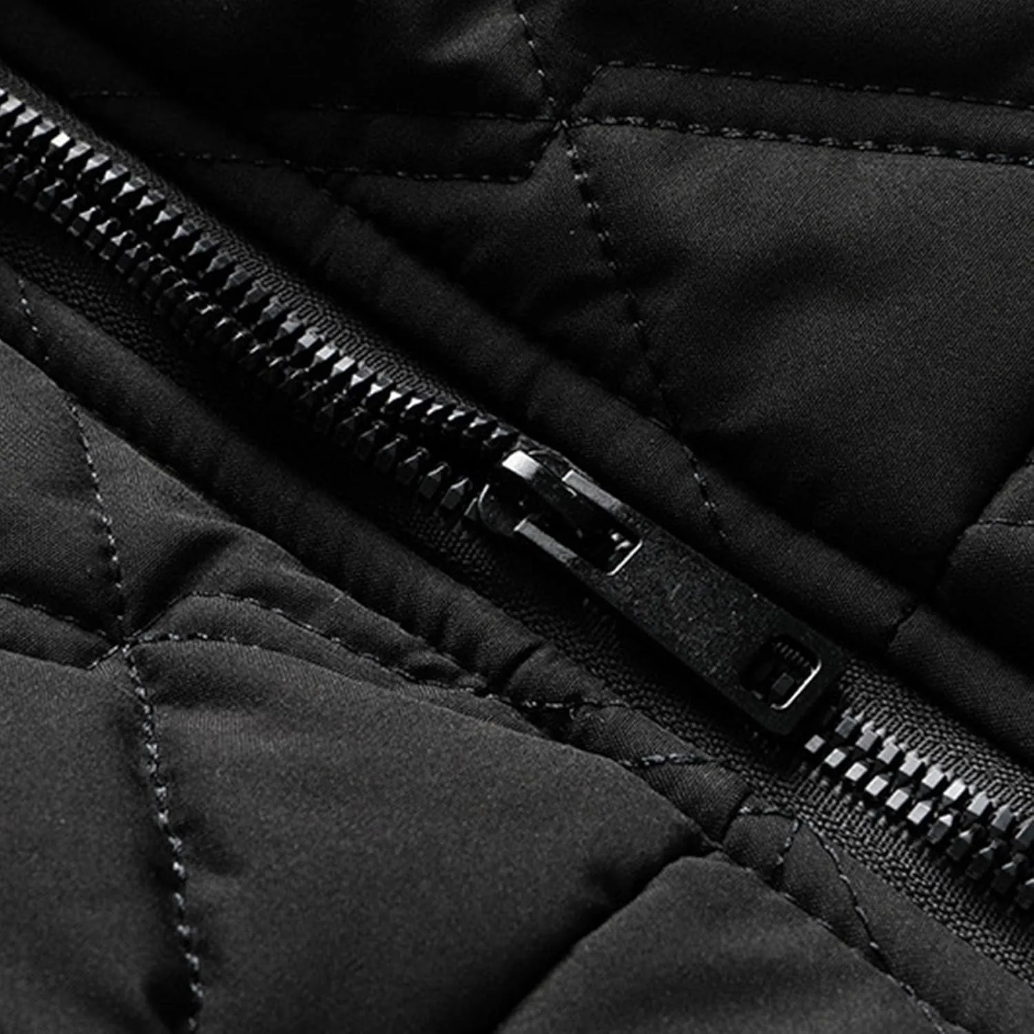 hlysgo Mens Bomber Jacket Sherpa Fleece Lined Quilted Jackets Full Zip Coat Fall Winter Warm Outwear with Zipper Pocket