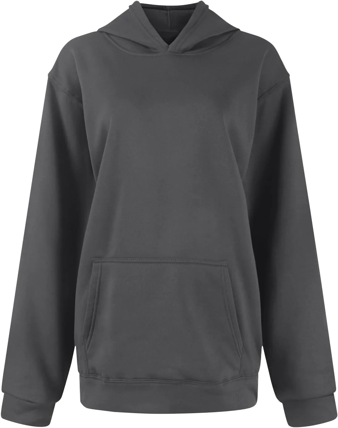 Hoodies For Women Oversized Solid Color Sweatshirt Casual Long Sleeve Pullover Tops With Pocket