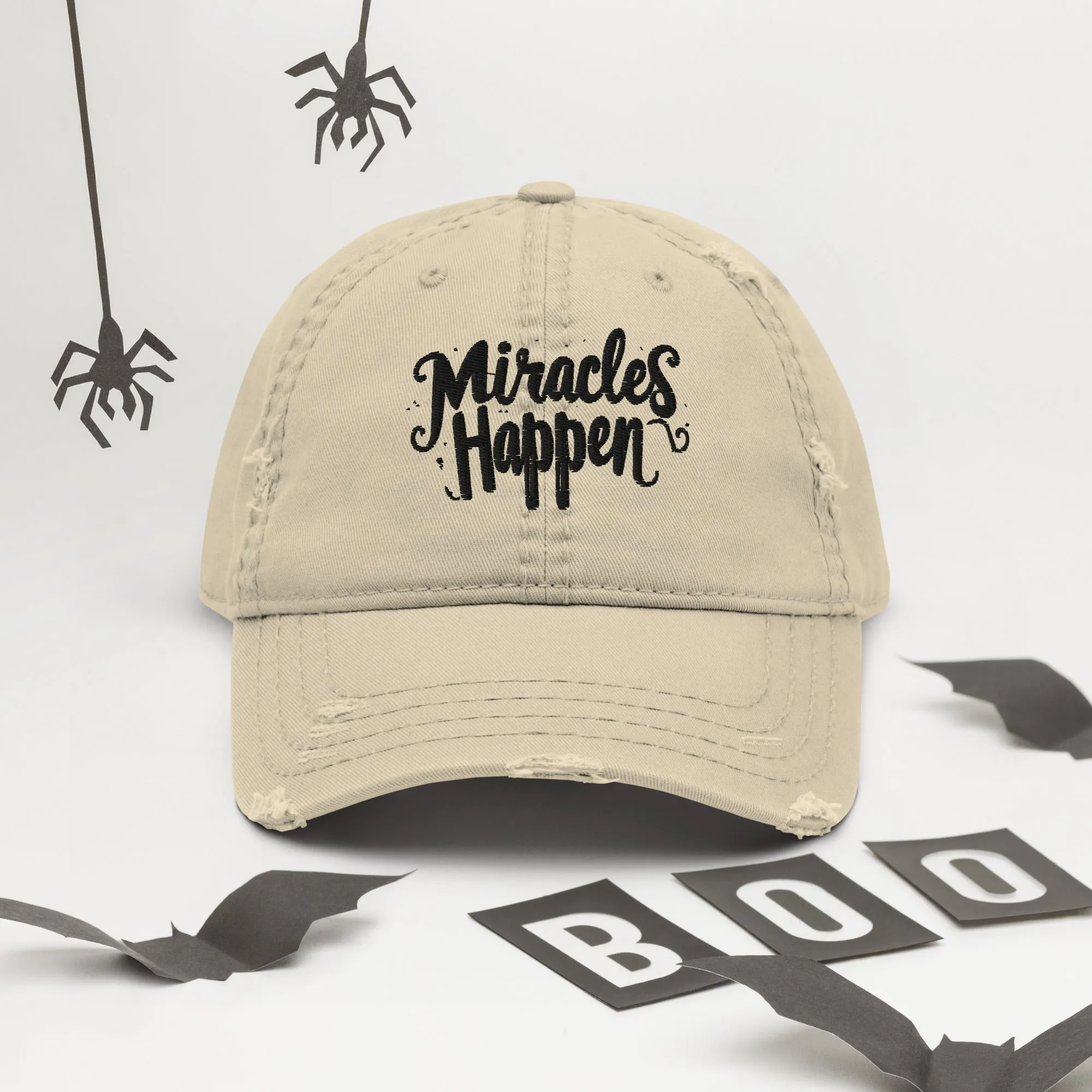 Miracles Happen Miracle in Ink Distressed Dad Hat