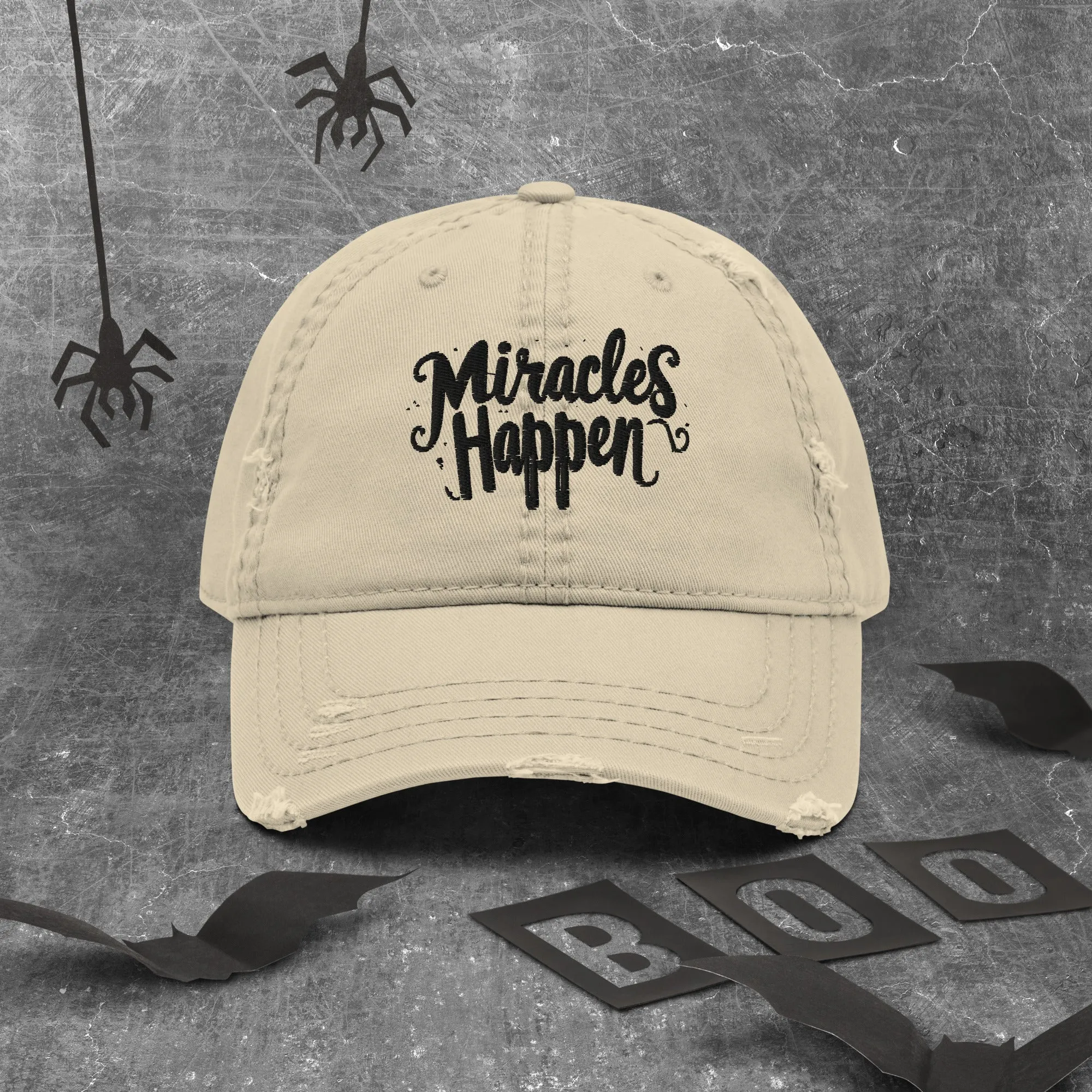 Miracles Happen Miracle in Ink Distressed Dad Hat