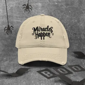 Miracles Happen Miracle in Ink Distressed Dad Hat