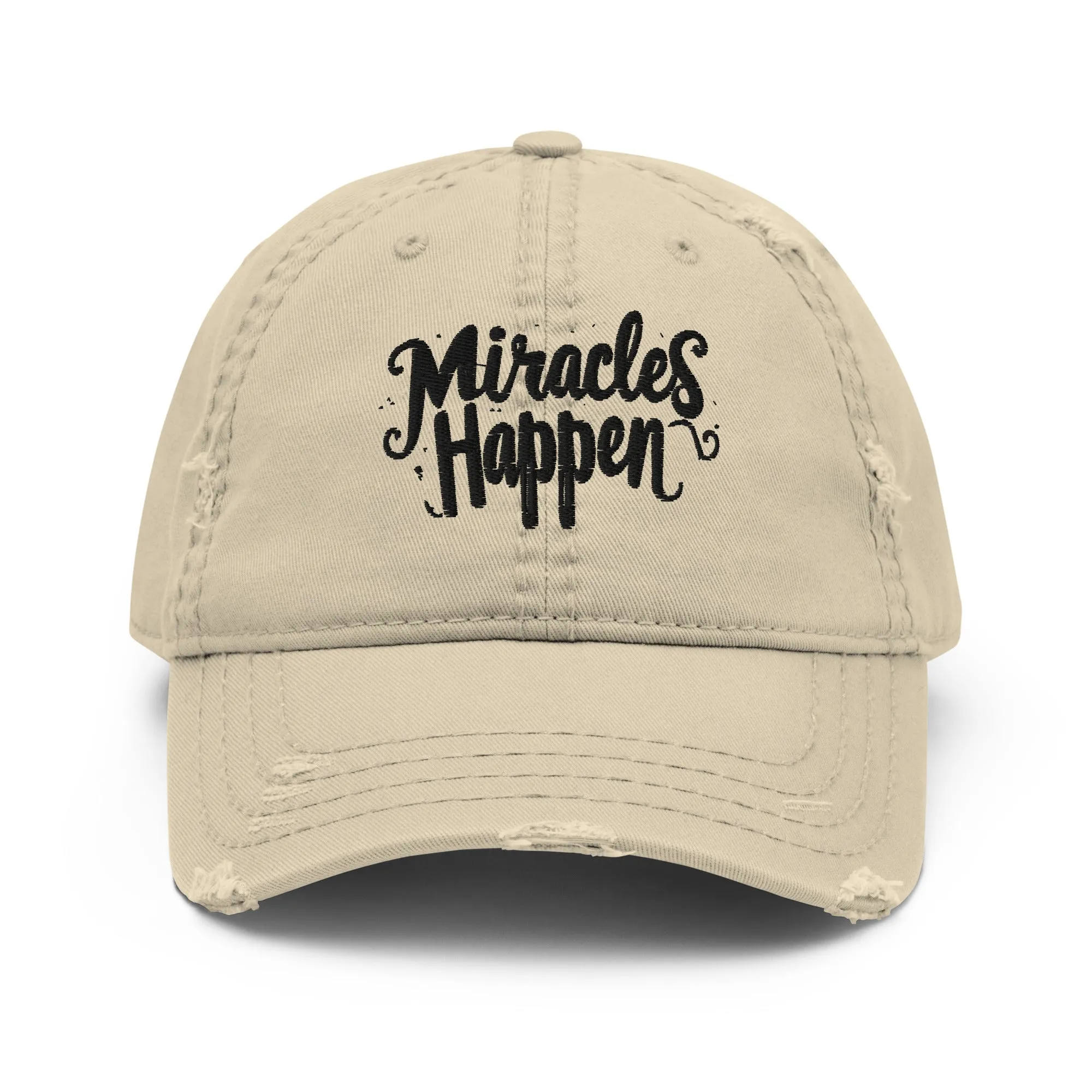 Miracles Happen Miracle in Ink Distressed Dad Hat