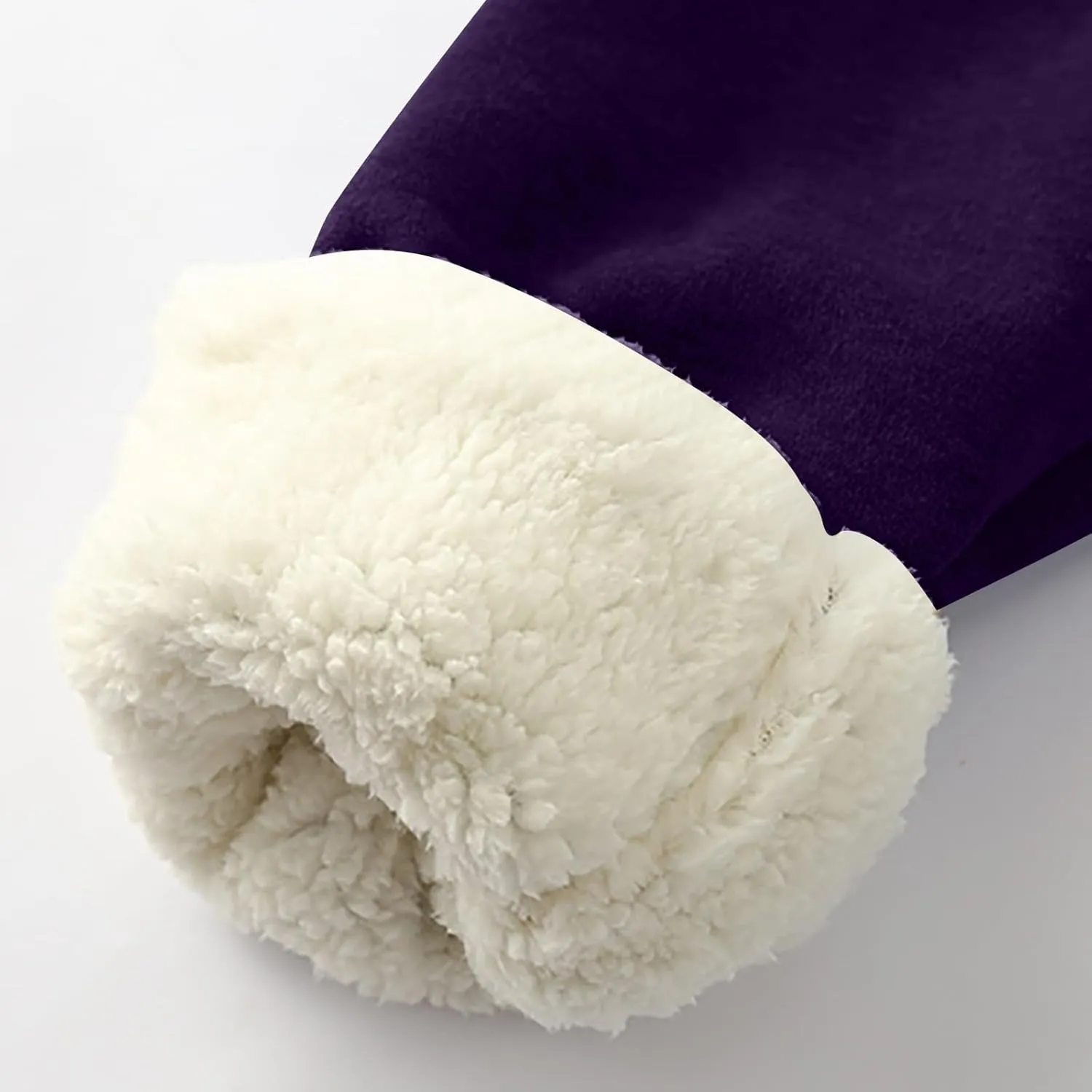 Oplxuo Fleece Lined Sweatpants Women - Sherpa Joggers for Women with Pockets High Waisted Thermal Winter Warm Snow Pants