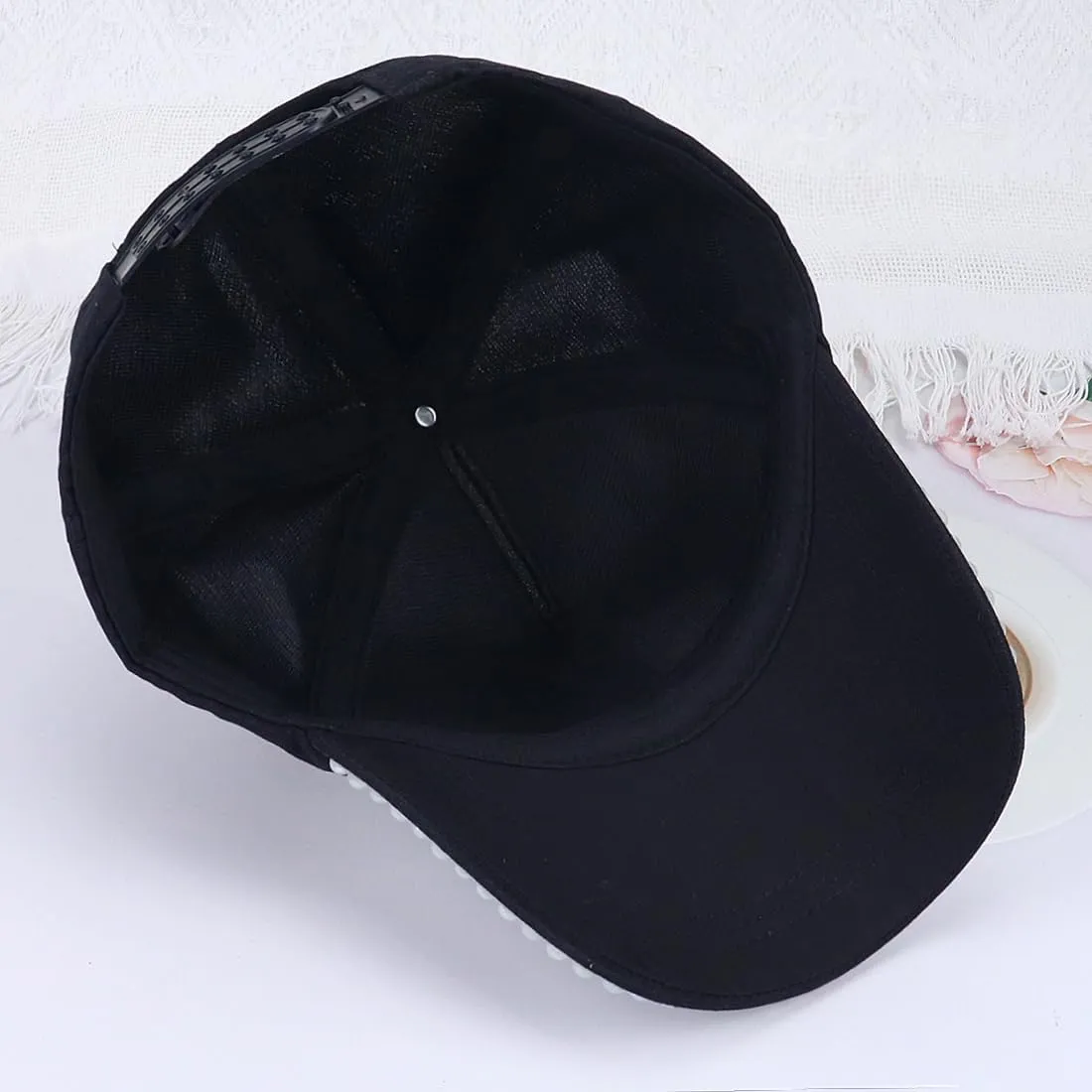 Studded Rhinestone Baseball Cap for Women Sparkle Bling Denim Sun Hat Casual Sports Hat